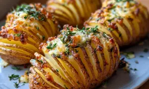 Chrupiące ziemniaki z airfryer, zapieczone z serem i ziołami. Idealna przekąska!