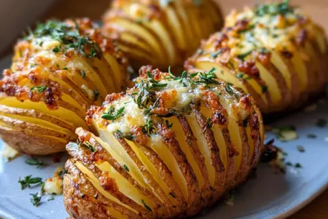 Chrupiące ziemniaki z airfryer, zapieczone z serem i ziołami. Idealna przekąska!